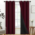 SimpleHome Burgundy Red 100% Blackout Curtains Room Darken Living Room 84 | by SimpleHome
