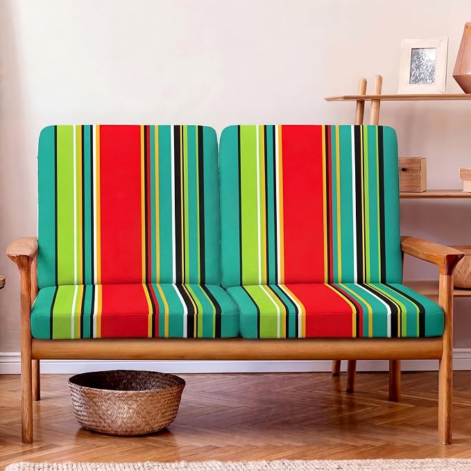 Geyoga 8 Pcs Patio Stretch Sofa Cushion Covers Outdoor Cushion Covers - Image 6