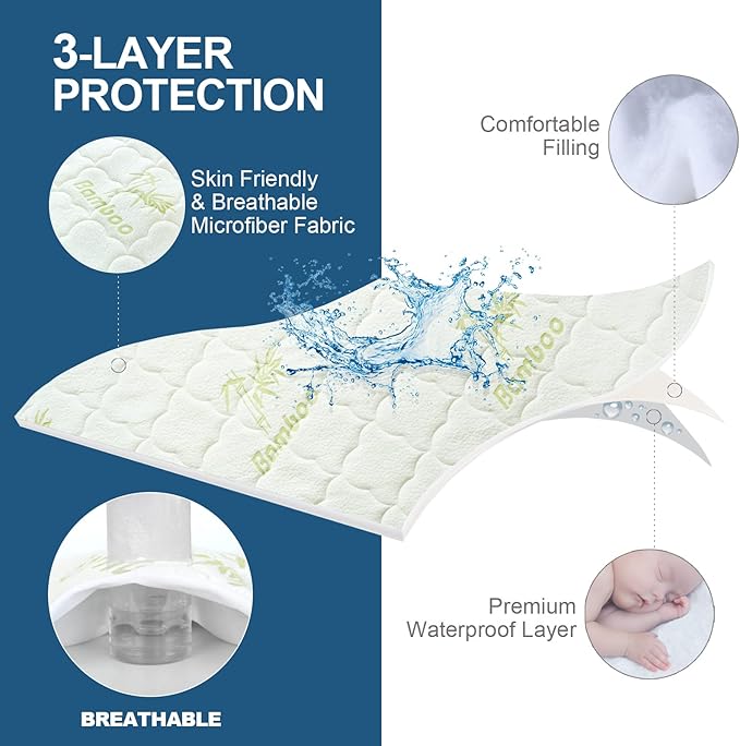 Toddler Travel Bed Cover, Kids Air Mattress Protector Waterproof, Compatible with Hiccapop or EnerPlex Inflatable Toddler Travel Bed