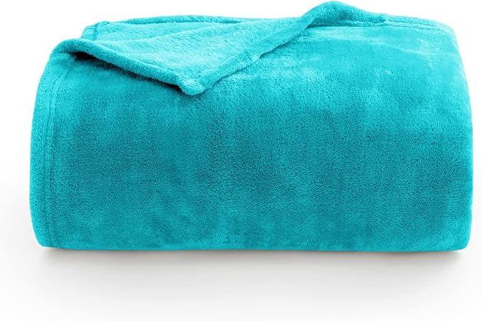 BEDELITE Fleece Blanket Soft Plush King Size Bed Blanket Peacock 108"x90" | - Image 7
