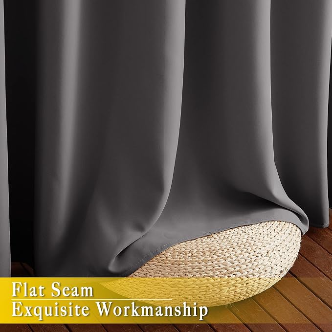 NICETOWN Sliding Glass Door Curtain Drape, Grommet Thermal Insulated Blackout - Image 7