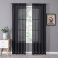 Tollpiz Sheer Curtains Bedroom Linen Textured Curtain Sheers Light Filtering by Tollpiz