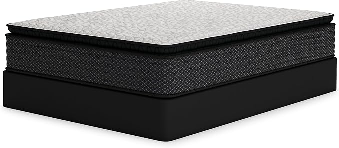 Signature Design by Ashley Limited Edition Pillow Top 13 " Pillow Top Hybrid Mattress with Gel Memory Foam and Edge Support for Cool Sleep and Pressure Relief, California King, Fiberglass Free