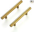 Ravinte 40 Pack 5 Inch Cabinet Pulls Brushed Brass Stainless Steel Kitchen Drawer Pulls Cabinet Handles 5”Length, 3” Hole Center