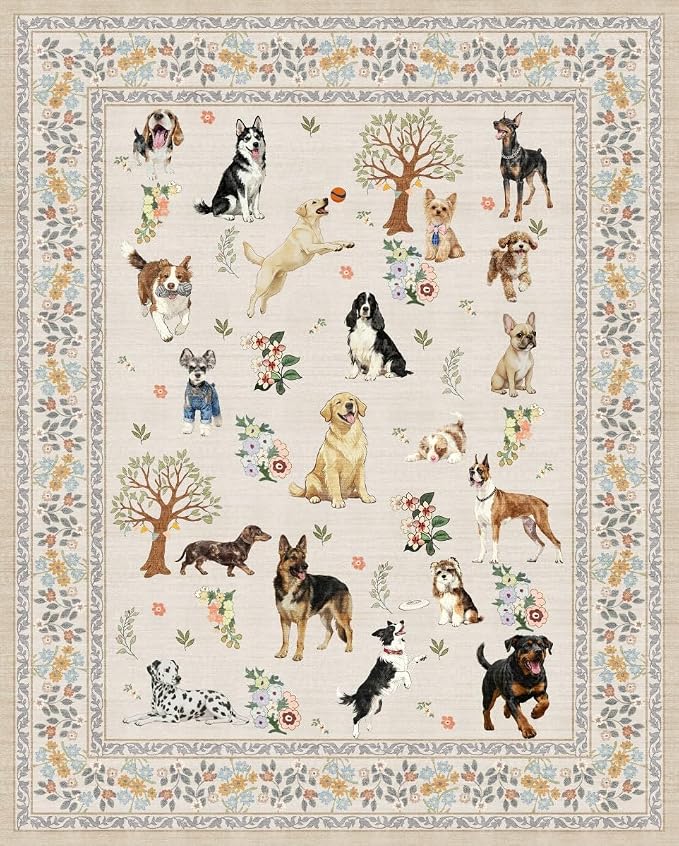 Beige Area Rug 8x10 for Living Room Bedroom | Stain Resistant; Soft; Non by WelcometoBabovid