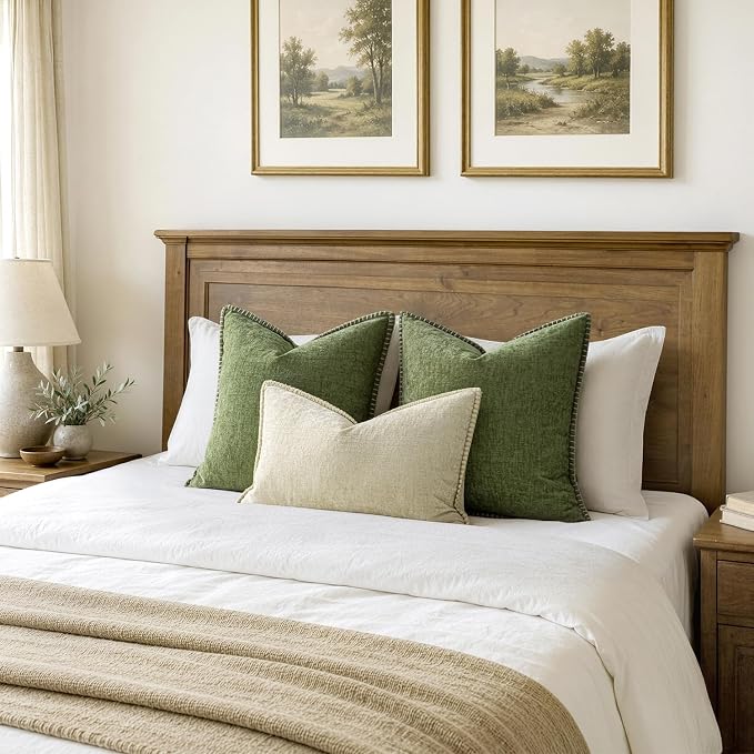 MIULEE Decorative Couch Throw Pillow Covers 20x20 Inch Sage Green 2 Pack | - Image 6
