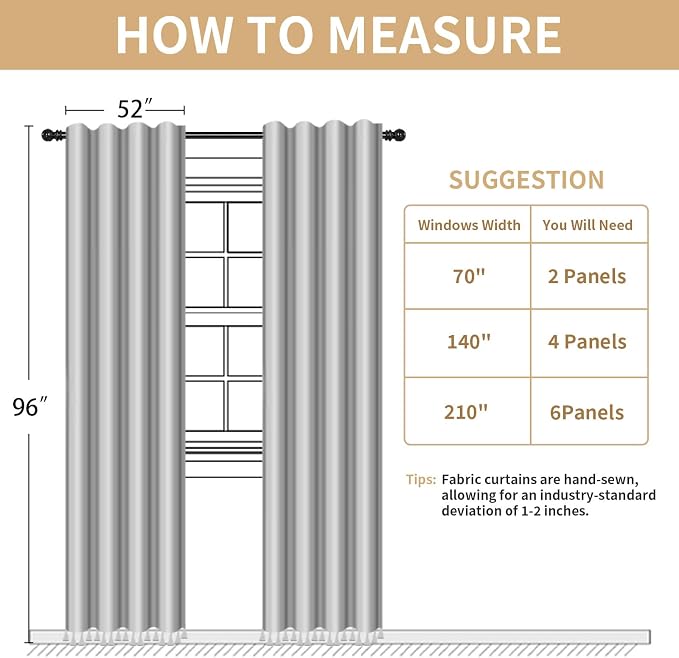 Boho Floral 100% Blackout Curtains 96 Inch 2 Panels Linen Texture | Farmhouse - Image 8