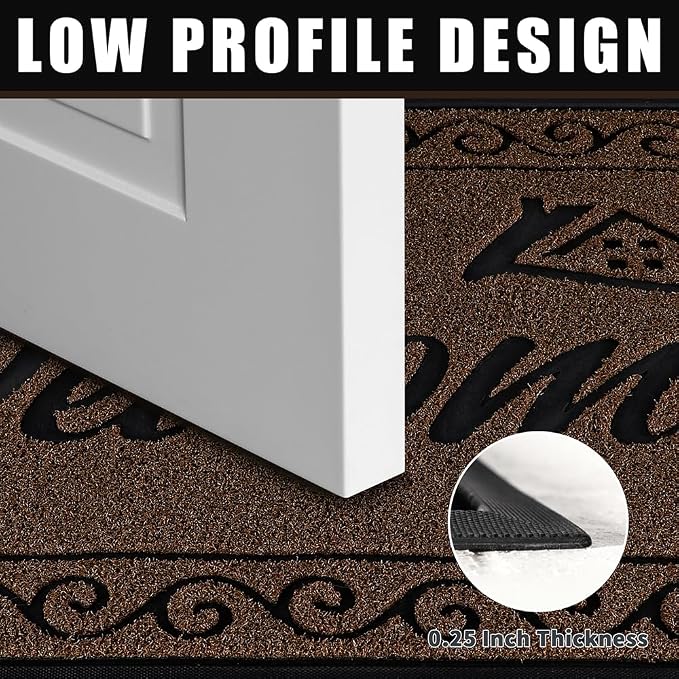 Yimobra Welcome Mat Outdoor Indoor, Waterproof Heavy Duty Front Door Mat - Image 5