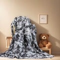 Richave Fuzzy Blanket for Couch - Tie Dye Grey,Premium Lightweight Anti-Static, Cozy and Furry Faux Fur, Reversible Throw Blankets for Sofa and Bed, 50x60 Inches,Tie Dye Grey
