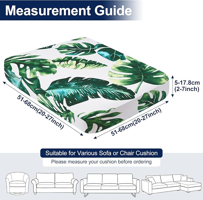 Smiry Waterproof Patio Cushion Covers, Stretch Outdoor Furniture Covers | Couch - Image 6
