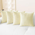 CaliTime Decorative Couch Throw Pillow Covers 18 X 18 Inches Beige | Pack of 4 by CaliTime