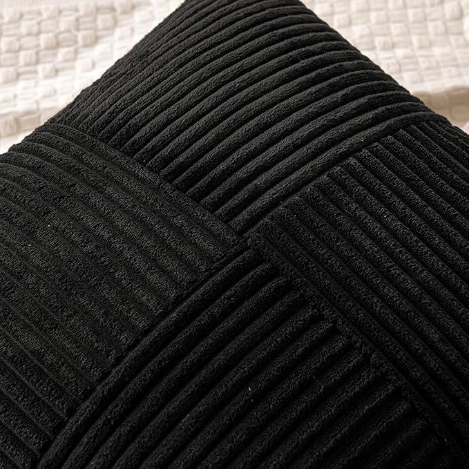 MIULEE Black Decorative Throw Pillow Covers - Image 3