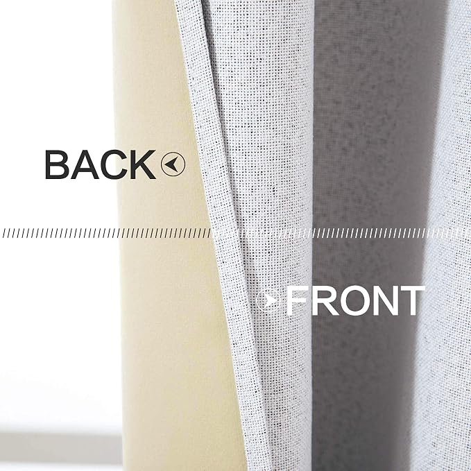 MIULEE 100% Blackout Linen Curtains - Image 6