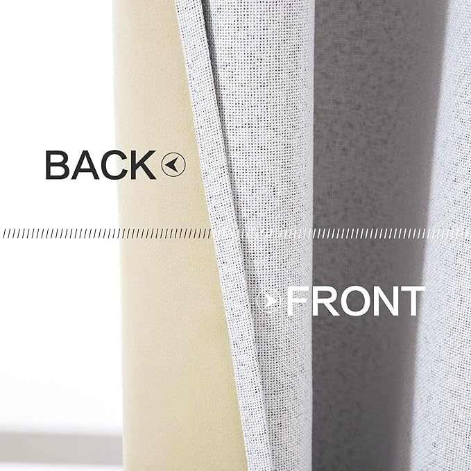MIULEE 100% Blackout Linen Curtains - Image 6