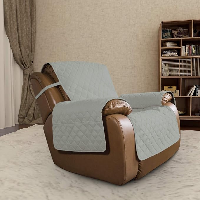 Easy-Going Oversized Recliner Chair Slipcover Reversible Sofa Cover Water - Image 2