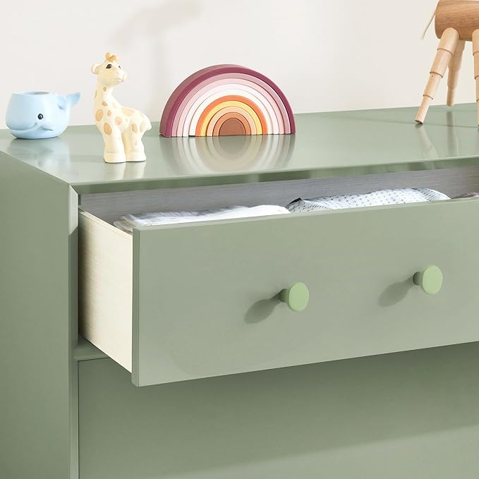 Ravinte 25 Pack Cabinet Knobs Light Green Kitchen Cabinet Knobs Round Dresser Drawer Pulls Closet Door Pulls 1-1/5 Inch