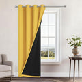 Yakamok Mustard Yellow Blackout Curtains 84 Inches Long 52" Wide 1 Panel | by Yakamok