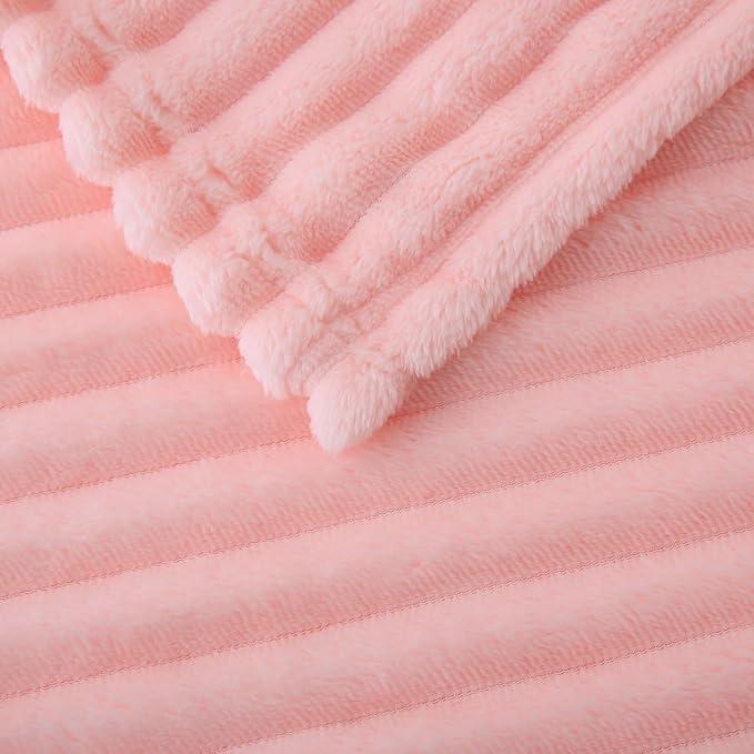 Light Pink Fleece Throw Blanket 50”×60” - Image 7