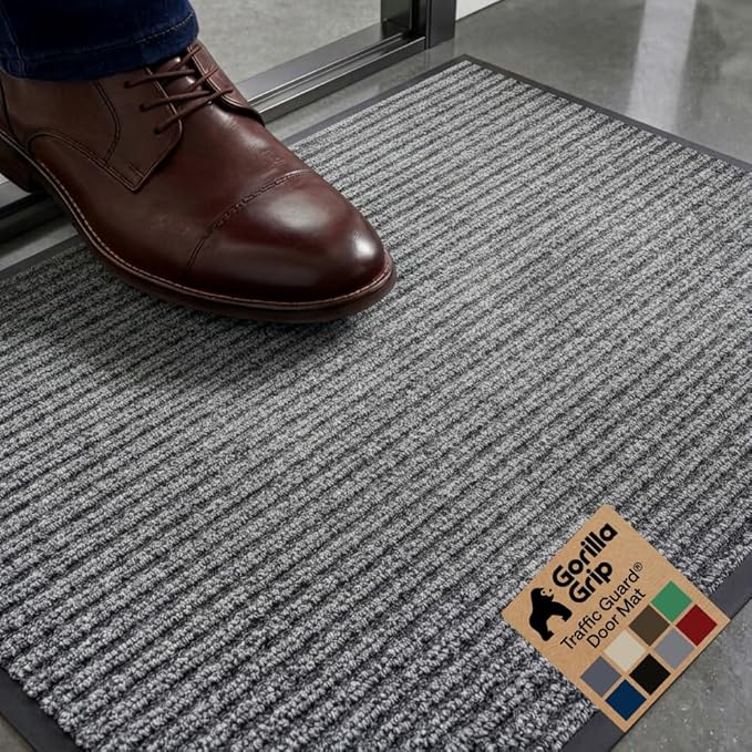 GORILLA GRIP Waterproof Traffic Guard Door Mat, Indoor Outdoor Heavy Duty by Unknown