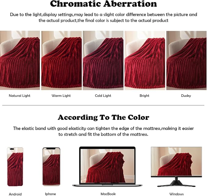 NEWCOSPLAY Fleece Ribbed Cozy Throw Blanket - Image 6