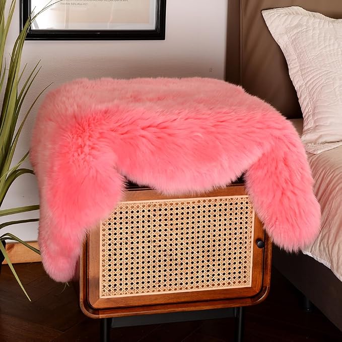 LLB Genuine Sheepskin Area Rug Wool Rug Fur Carpet Fluffy Shaggy Fur Rug - Image 5