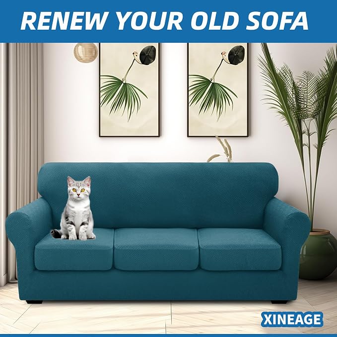 XINEAGE New 4 Pieces Extra Large Couch Covers - Image 4