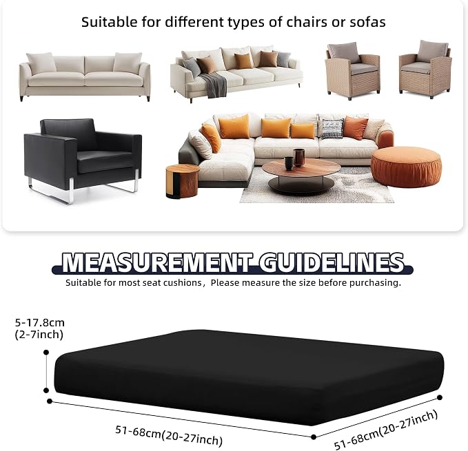 Patio Cushion Covers, Outdoor Cushions Covers, Stretch Cushion Covers - Image 2