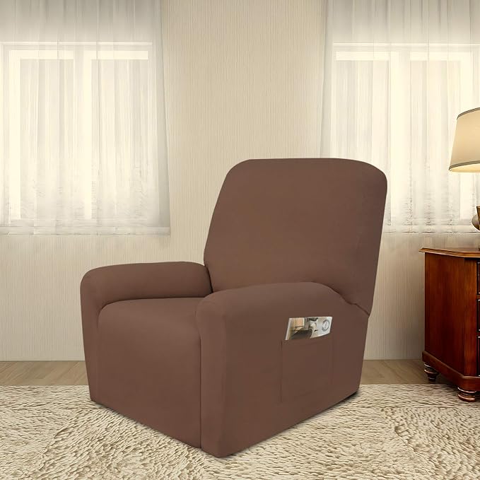 PureFit Stretc Recliner Chair Covers Fleece Soft Couch Covers - Image 2