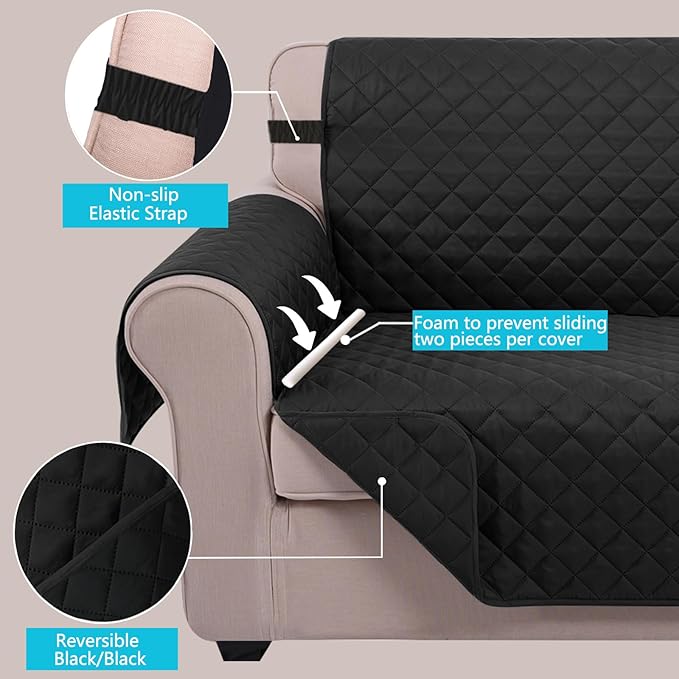 U-NICE HOME Reversible 23''Recliner Small Chair Cover, Pet Friendly, Elastic - Image 3