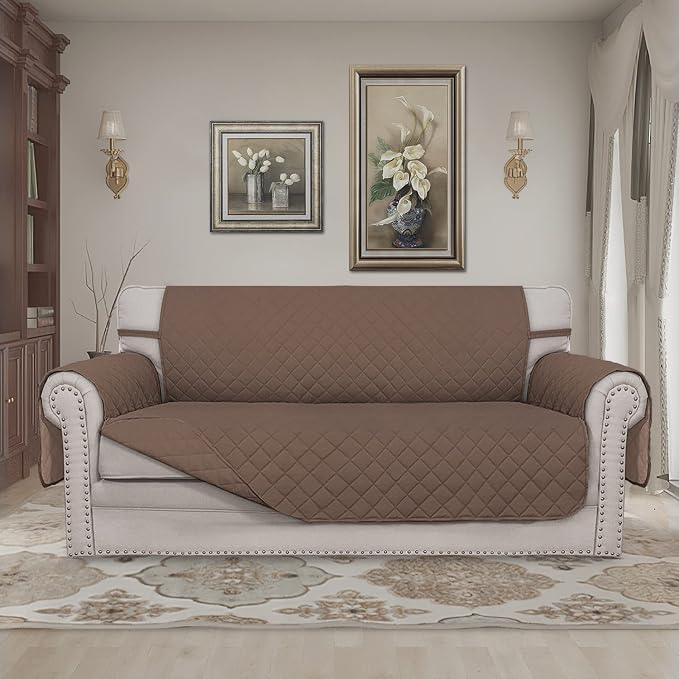 Easy-Going Reversible Couch Cover, 2 Cushion Sofa, Water Resistant Mat - Image 2