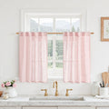 36 Inch Length Linen Semi Sheer Curtains by LAMIT