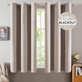 MIULEE 100% Blackout Linen Curtains by MIULEE