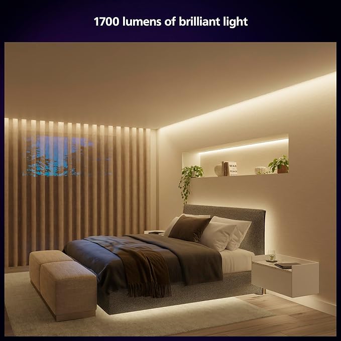 Philips Hue Indoor 10 Ft Smart RGBWW LED Solo Lightstrip Base Kit, Control with Hue App, LED Strip Lights Compatible with Alexa, Google Assistant and Apple HomeKit (Pack of 4)