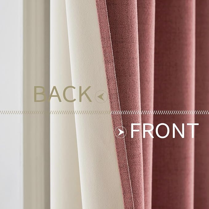 MIULEE 100% Blackout Linen Curtains - Image 6