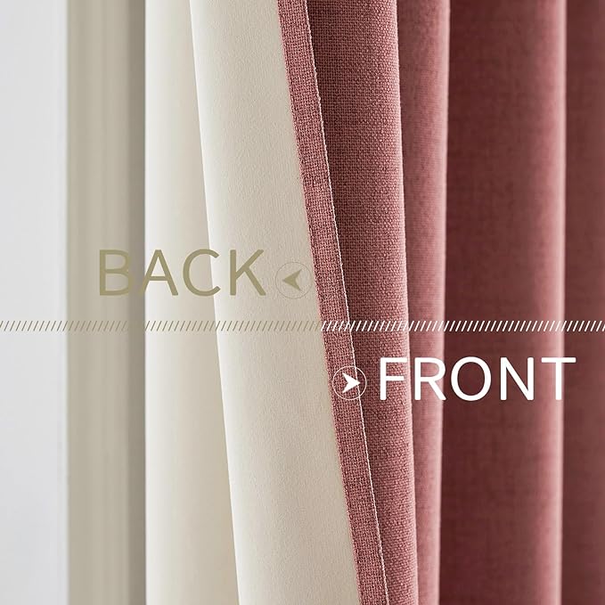 MIULEE 100% Blackout Linen Curtains - Image 6