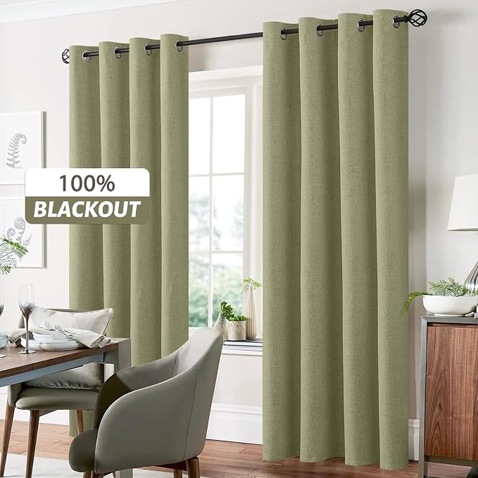 Yakamok Sage Linen Textured Curtains 90 Inches Long - Image 7