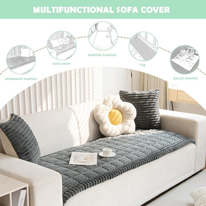 ZQFFB Couch Cover for Dogs Washable Non-Slip Pet Friendly Sofa Protector | - Image 3