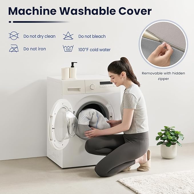 Foldable Mattress Twin 4 inch -Portable White Memory Foam Folding Matress with Washable Cover for Camping Travel Guest Room Home Use-Non-Slip&Easy Storage