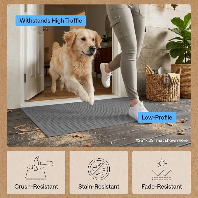 GORILLA GRIP® Ultra Absorbent Front Door Mat Outside Entrance, Traps Dirt and - Image 6
