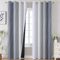 Grey and Greyish White Ombre Blackout Curtains by ESTELARTEXTILER
