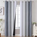 Grey and Greyish White Ombre Blackout Curtains by ESTELARTEXTILER