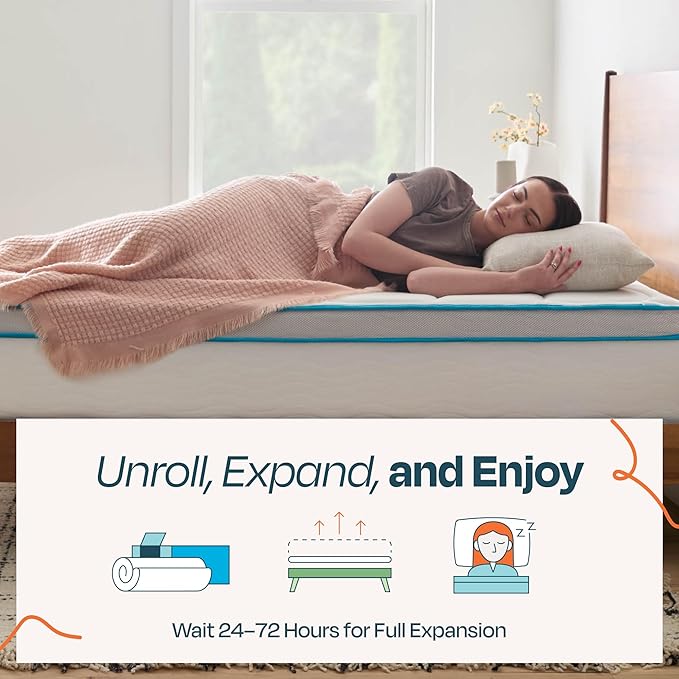 Linenspa 12 Inch Memory Foam and Spring Hybrid Mattress - Medium Plush Feel - Bed in a Box - Pressure Relief and Adaptive Support - Breathable - Cooling - Primary Bedroom - Full Size
