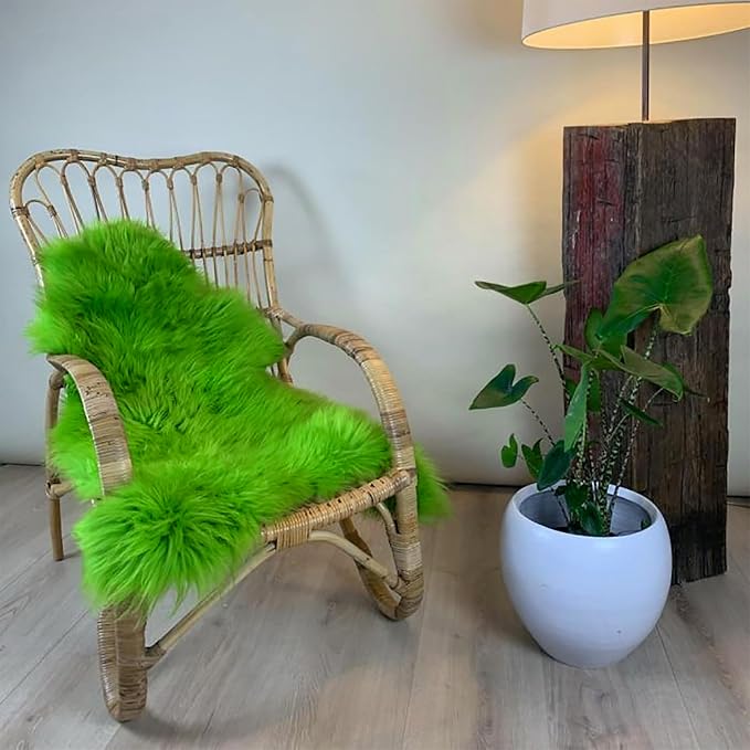 HUAHOO Premium Genuine Sheepskin Rug Real Australia Sheepskin Natural Lambskin by HUAHOO