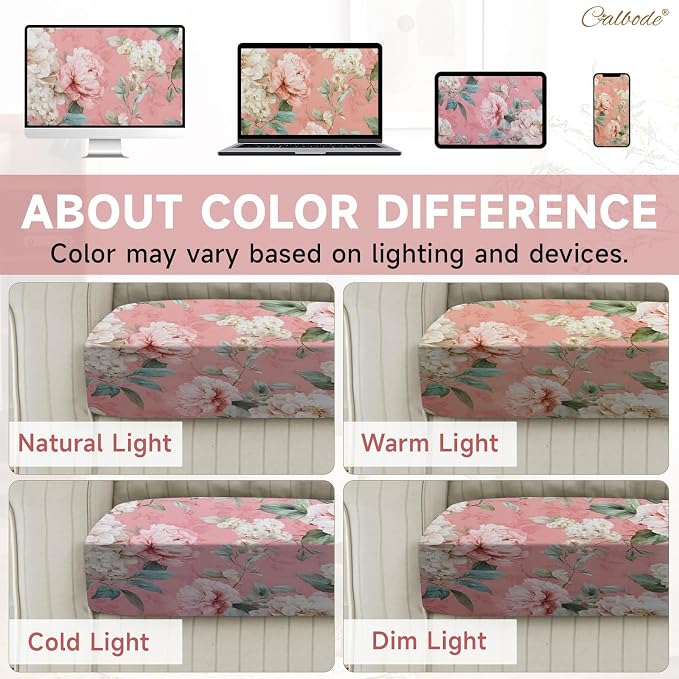 CALBODE 8 Pcs Stretch Outdoor Seat Cushion Covers, Breathable, Indoor/Outdoor - Image 6