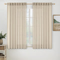 MIULEE Short Linen Curtains 52x45 Inch Length 2 Panels by MIULEE