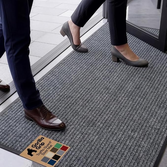 GORILLA GRIP Waterproof Traffic Guard Door Mat, 60x36 Indoor Outdoor Durable by Unknown