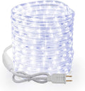 Brizled Rope Lights, 51ft 612 LED Christmas Rope Lights, 120V Plugin Christmas Tube Light Connectable, Waterproof Cool White Indoor Outdoor Tube Light Flexible for Holiday Garden Yard Corridor Patio