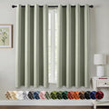 MIULEE Blackout Curtains for Bedroom 2 Panels 50 x 63 Inch Long Sage Green | by MIULEE