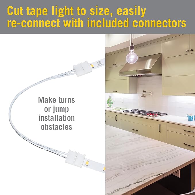 Armacost Lighting 421500 RibbonFlex Soft White LED Tape Light Kit with Remote, 16 ft, 3000k