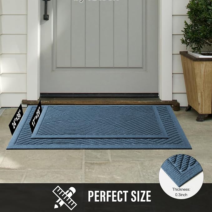 Sturdy Front Door Mat, Absorbent Muddy Dirt Resist Welcome Door Mats Outdoor - Image 6